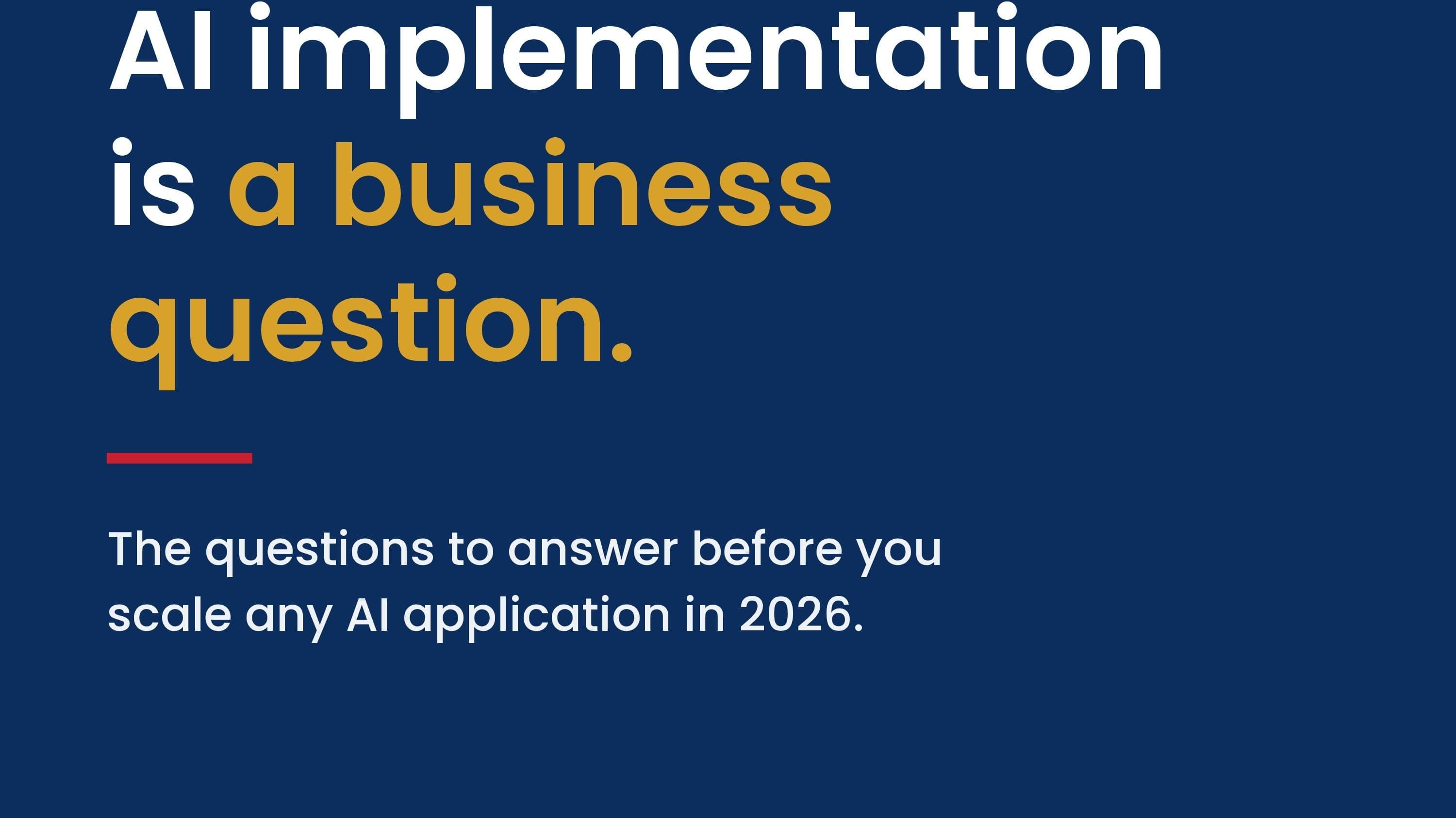 A Practical Strategy for Successful AI Implementation in 2026